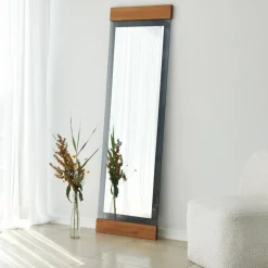 Murano golvspegel - Ek/fume + Karta med möbeltassar på köpet!