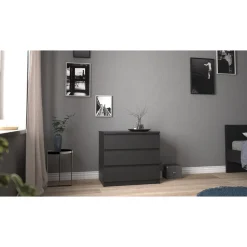 Naia byrå med 3 lådor - Svart