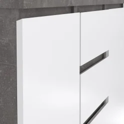 Naia skänk - Betong/vit