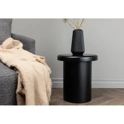 Namsos sidobord Ø40 cm - Svart