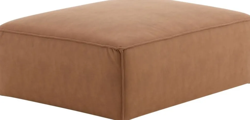 Nees modulsoffa i cognac combo 3 + Möbeltassar