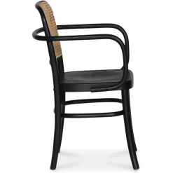 Nemis karmstol böjträ - Svart/rotting