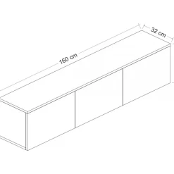 Neon TV-bänk - Travertin