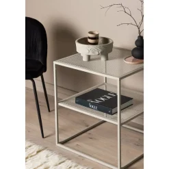 Netz sidobord 55 x 55 cm - Beige