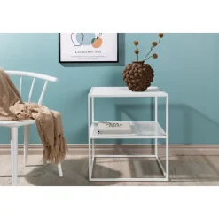 Netz sidobord 55 x 55 cm - Vit