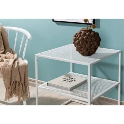 Netz sidobord 55 x 55 cm - Vit