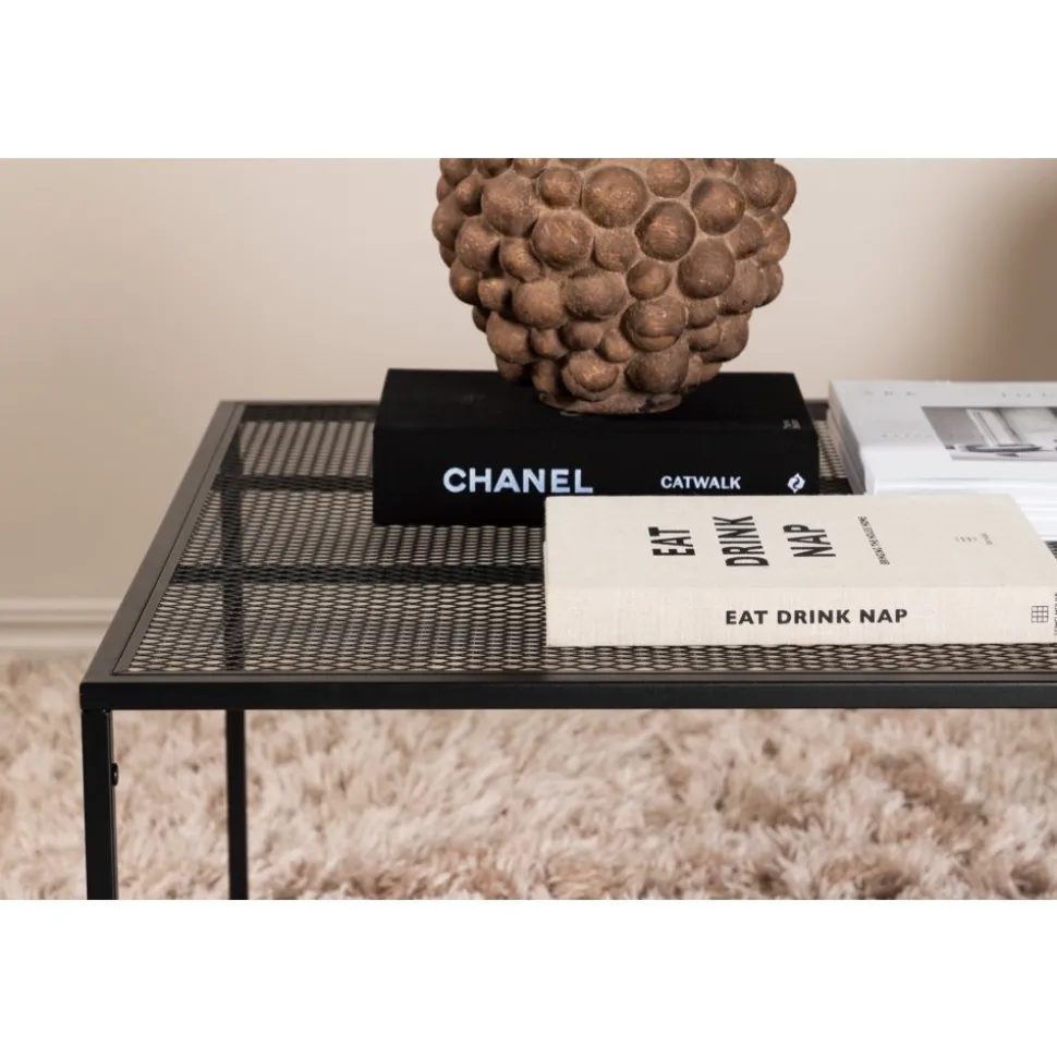 Netz soffbord 80 x 80 cm - Svart