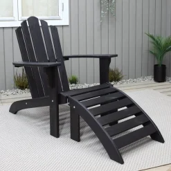 Newport däckstol - Svart + Textilskydd för utemöbler