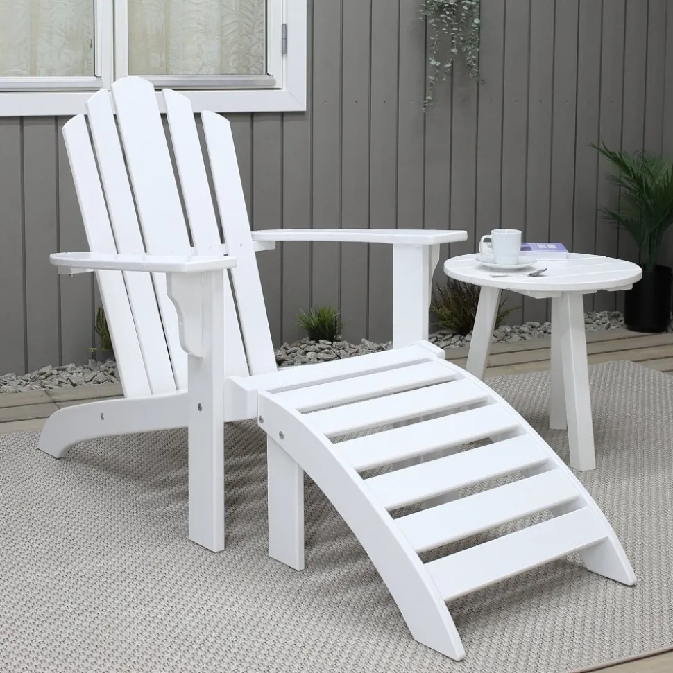 Newport däckstol - Vit