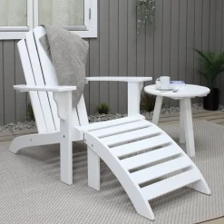 Newport däckstol - Vit + Möbeltassar