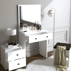 Nice sminkbord 65 x 35 cm - Vit