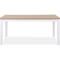 Nidingen vitt matbord 140x90 cm med toppskiva i ekfanér