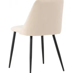 Night matstol - Beige sammet/svart