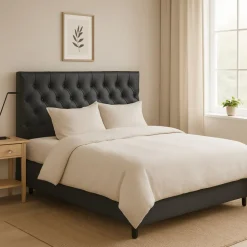 Night sänggavel 105 cm - Svart konstläder