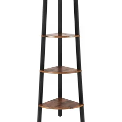 Nilla hörnsteghylla 125 cm - Brun/svart