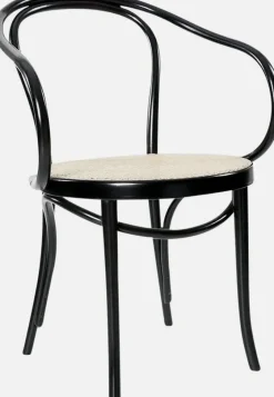 No 30 Karmstol med rottingsits - Svartbets / Rotting + Fläckborttagare för möbler