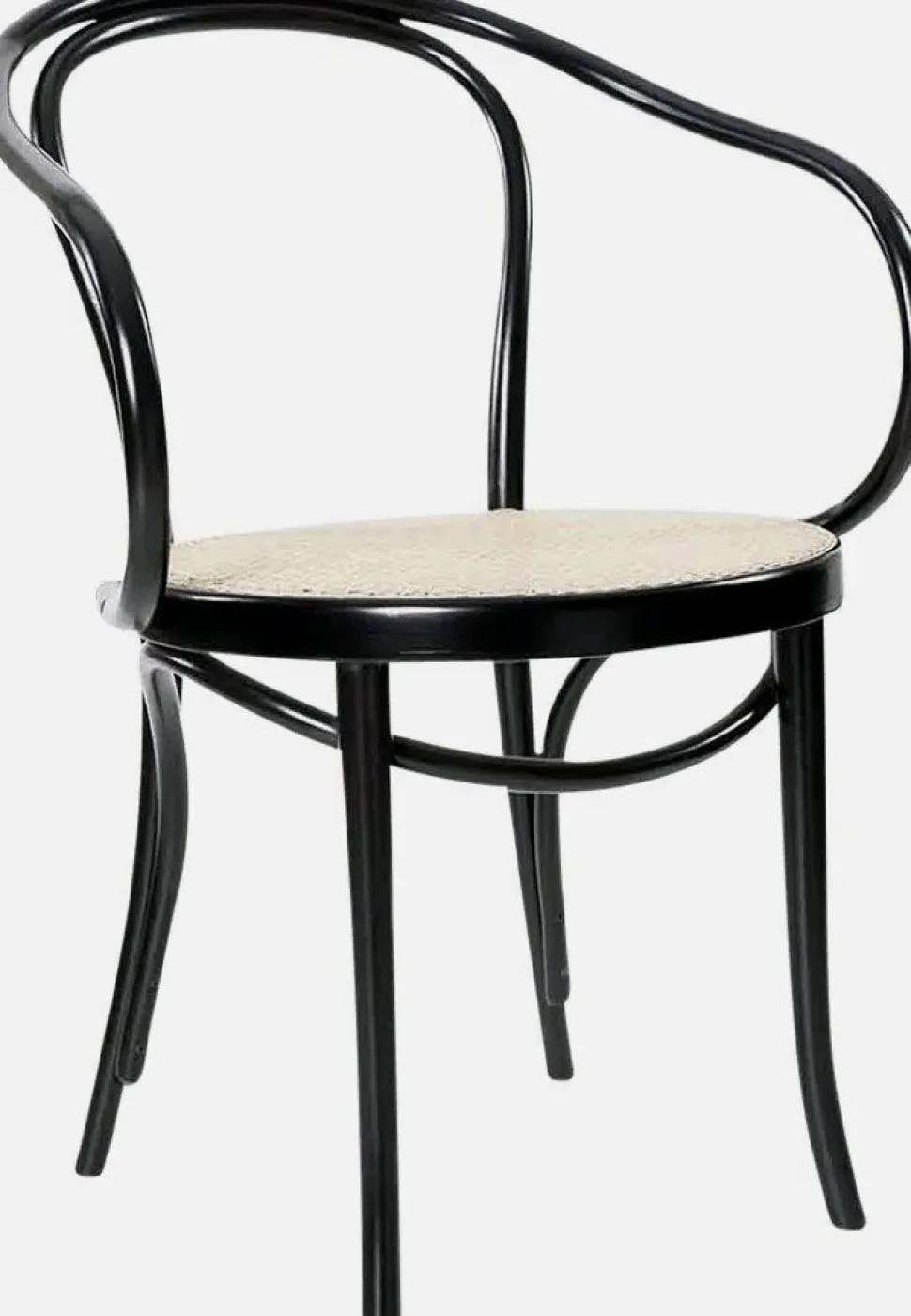 No 30 Karmstol med rottingsits - Svartbets / Rotting + Fläckborttagare för möbler