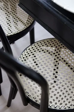 No 18 matstol med rottingsits - Valfri färg på stomme