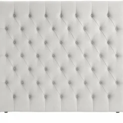 Nord sänggavel med knappar 180 x 120 cm - Gråbeige sammet