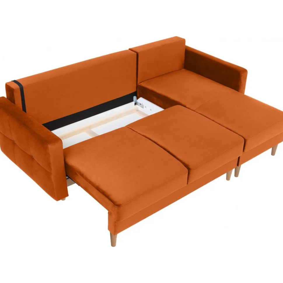 Noret bäddsoffa divansoffa - Orangeröd