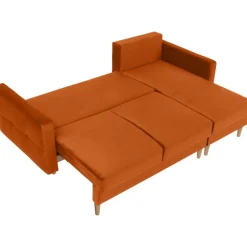 Noret bäddsoffa divansoffa - Orangeröd