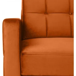 Noret bäddsoffa divansoffa - Orangeröd