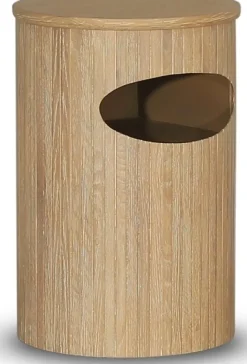 Nova runt sängbord med förvaring - Whitewash