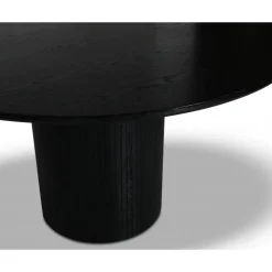 Nova soffbord Ø80 cm - Svart askfanér