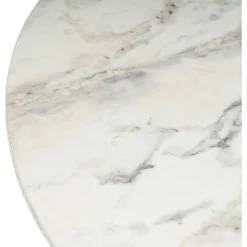 Nova soffbord Ø80 cm - Vit marmor