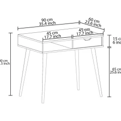 Oferta skrivbord 90 x 60 cm - Ek/trä