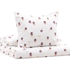 Oline bäddset 200 x 150 cm - Vit/lila