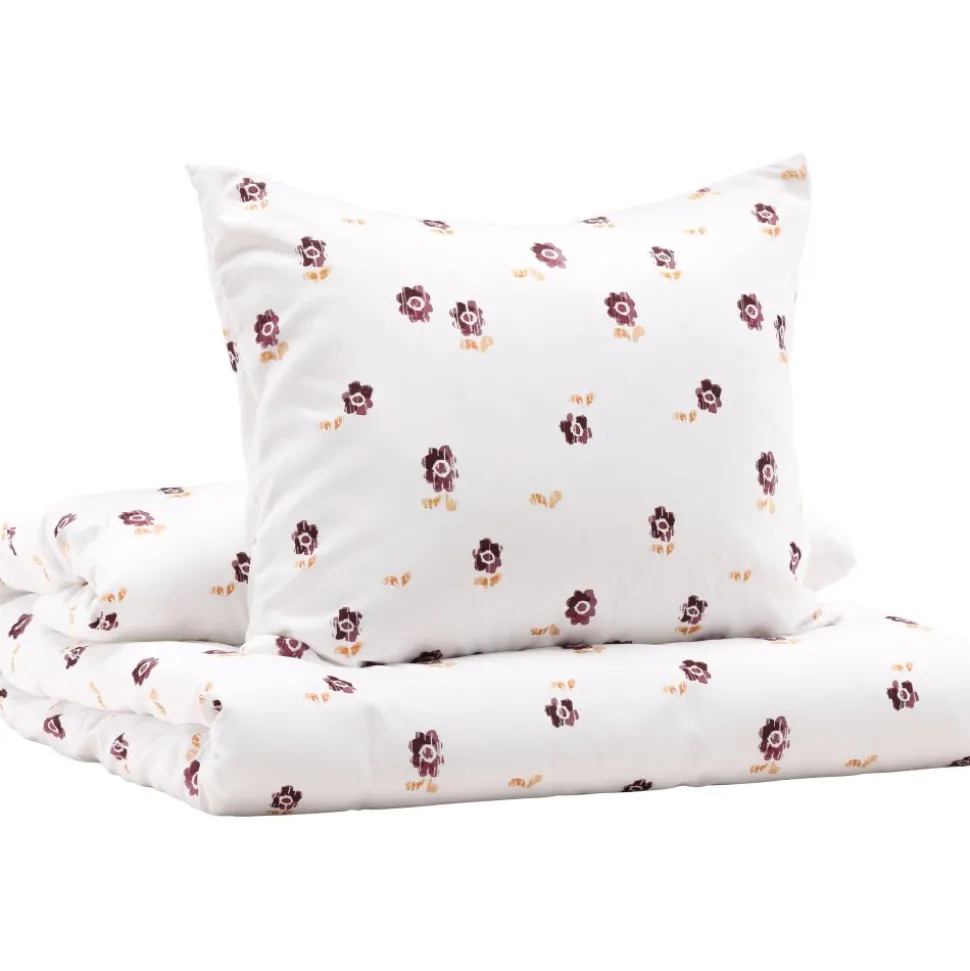 Oline bäddset 200 x 150 cm - Vit/lila