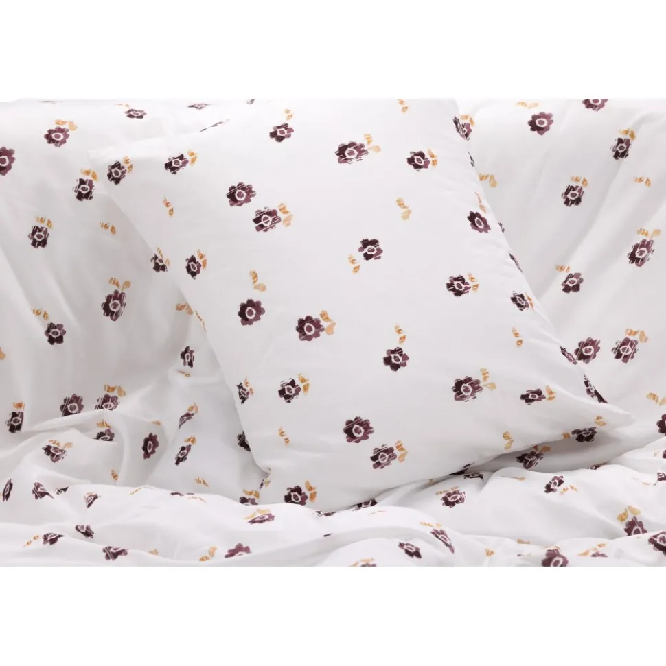 Oline bäddset 200 x 150 cm - Vit/lila