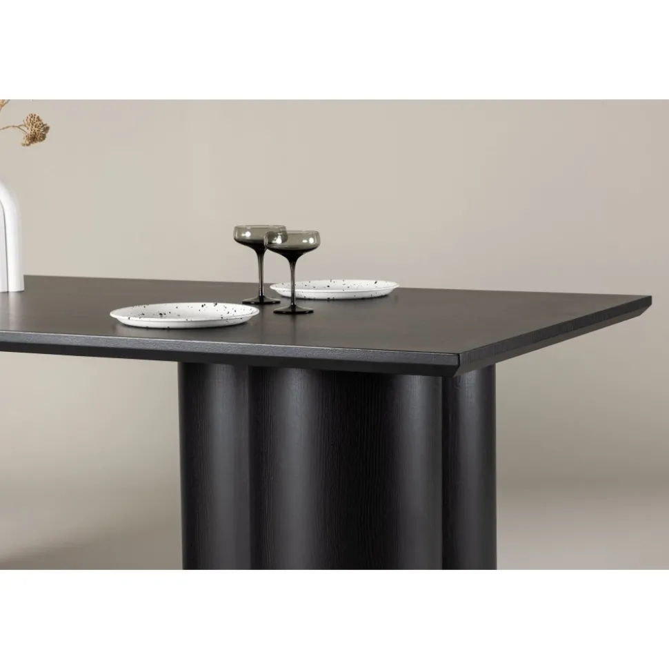 Olivia matbord 210X100 cm svartbetsat