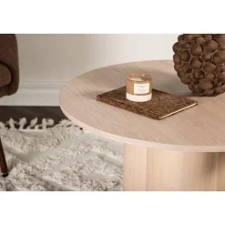 Olivia soffbord Ø80 cm - Whitewash