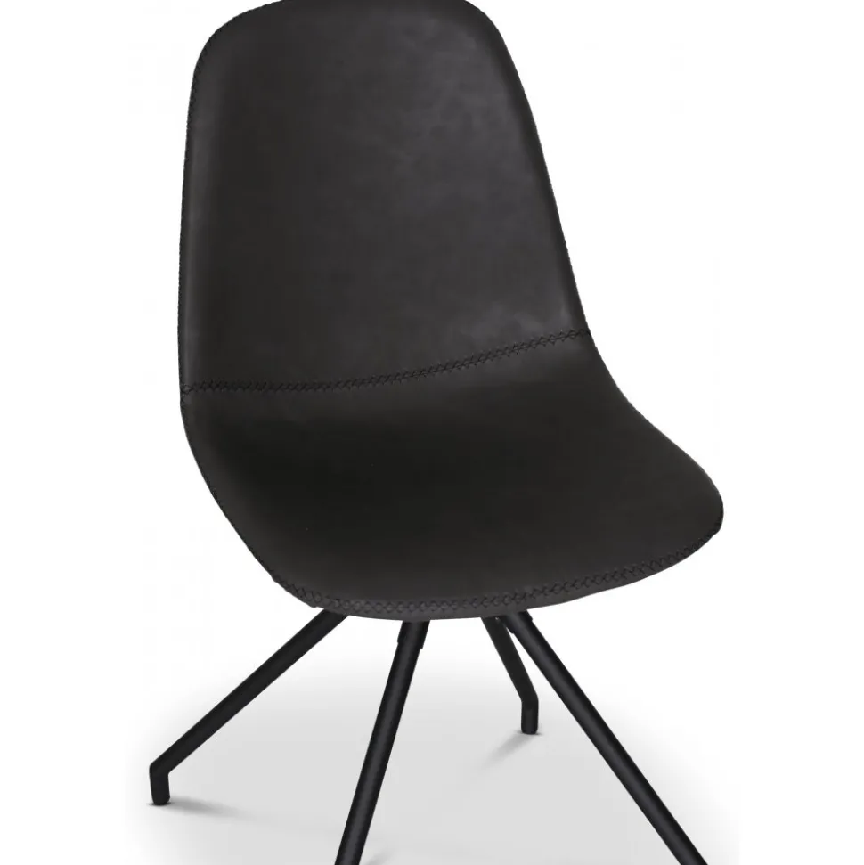 Omni matgrupp, runt matbord Ø130 cm inkl 4 st Bridge snurrbara stolar - Rökfärgad ek + 4.00 x Stolsdyna