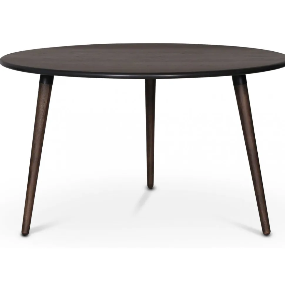 Omni matgrupp, runt matbord Ø130 cm inkl 4 st pinnstol Castor - Rökfärgad ek + 4.00 x Stolsdyna