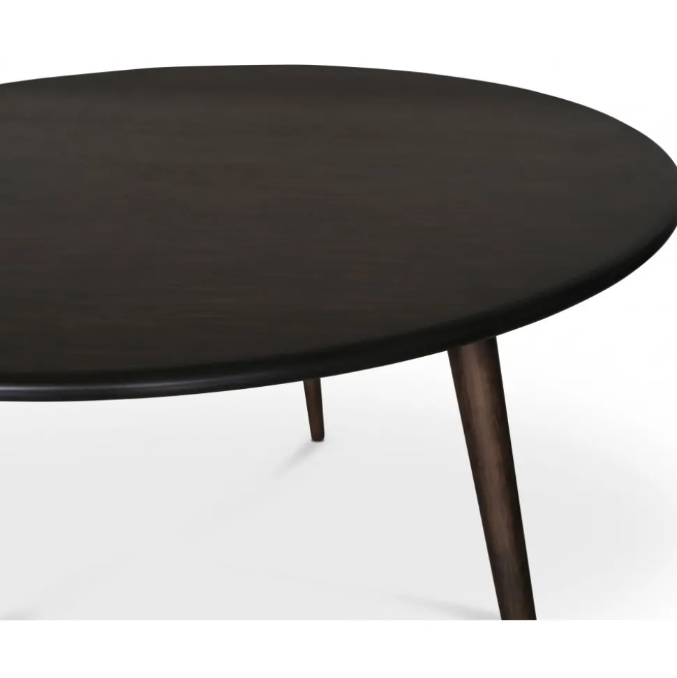 Omni matgrupp, runt matbord Ø130 cm inkl 4 st pinnstol Castor - Rökfärgad ek + 4.00 x Stolsdyna