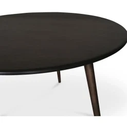 Omni matgrupp, runt matbord Ø130 cm inkl 4 st pinnstol Castor - Rökfärgad ek + 3.00 x Möbeltassar