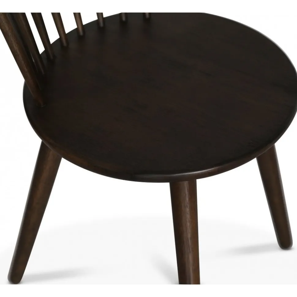 Omni matgrupp, runt matbord Ø130 cm inkl 4 st pinnstol Castor - Rökfärgad ek + 3.00 x Möbeltassar