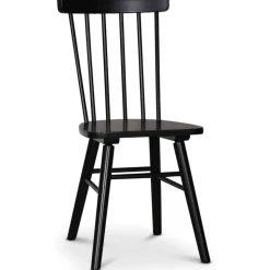 Omni matgrupp, runt matbord Ø130 cm inkl 4 st Orust svarta pinnstolar - Svartbetsad ek + 3.00 x Möbeltassar