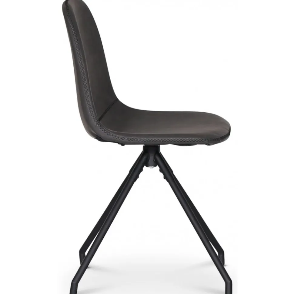 Omni matgrupp, runt matbord Ø130 cm inkl 4 st Bridge snurrbara stolar - Rökfärgad ek + 3.00 x Möbeltassar