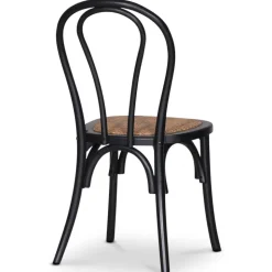 Omni matgrupp, runt matbord Ø130 cm inkl 4 st Tony svarta stolar - Svartbetsad ek + 3.00 x Möbeltassar