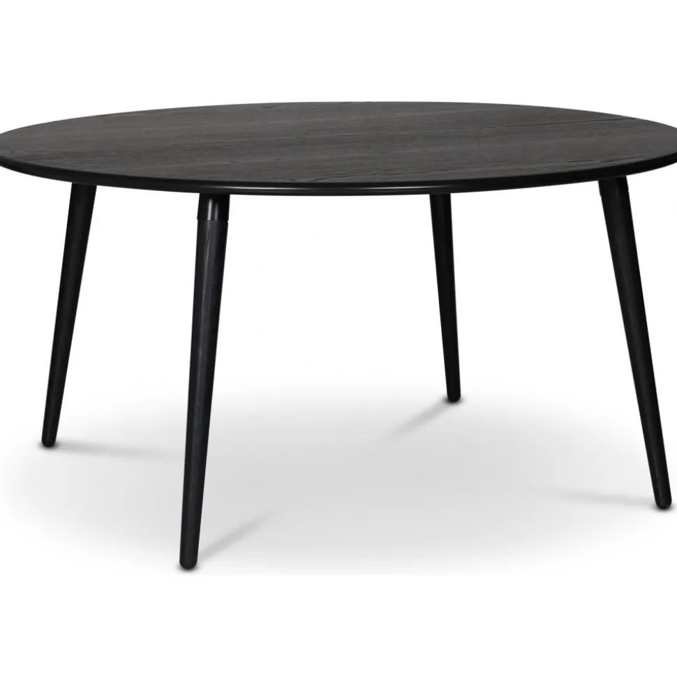Omni runt matbord svartbetsad ek Ø150 cm + Textilrengöring för möbler