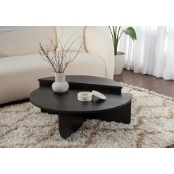 Orion soffbord 90 x 90 cm - Trä/svart