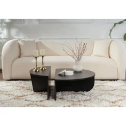 Orion soffbord 90 x 90 cm - Trä/svart