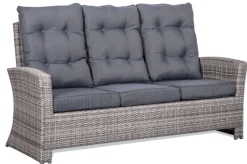 Orlando utemöbelgrupp hög rygg ställbara fåtöljer - Grå/beige