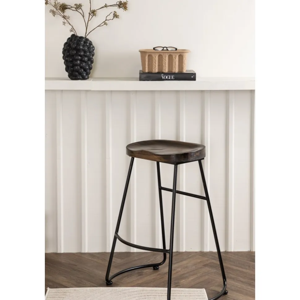 Ozark barstol - Mörk valnöt