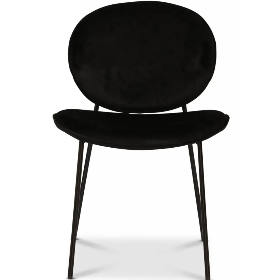 Palle stol i svart sammet + Möbeltassar