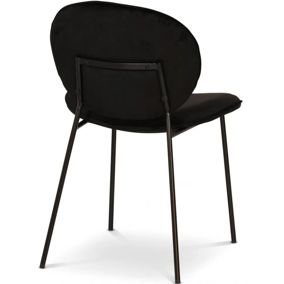 Palle stol i svart sammet + Möbeltassar